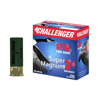 CHALLENGER 12ga 3.5" 1-1/2oz STEEL SUPER MAGNUM #2 25ct
