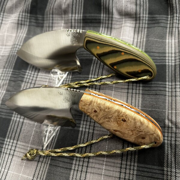 WICKED KNIVES CUSTOM HANDMADE SKINNER w/SHEATH