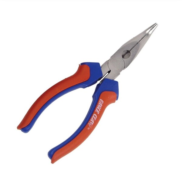 EAGLE CLAW Bent Nose Pliers 6" Red/Blue