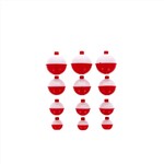 EAGLE CLAW Snap-On Floats Assorted Red/White 12 pk