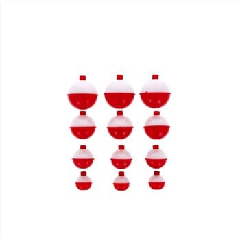 EAGLE CLAW Snap-On Float 12pk Assorted Red/White