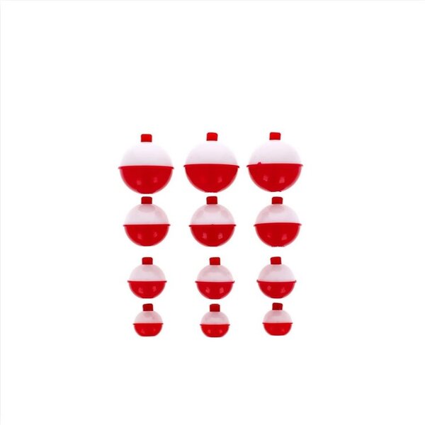 EAGLE CLAW Snap-On Float 12pk Assorted Red/White