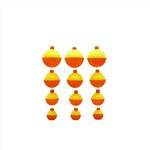 EAGLE CLAW Snap-On Floats Assorted Orange/Yellow 12 pk