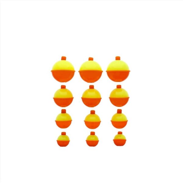 EAGLE CLAW Snap-On Float 12pk Assorted Orange/Yellow