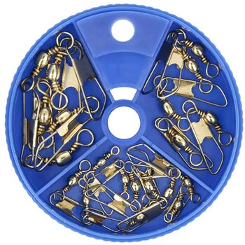 EAGLE CLAW Barrel Swivel with Safety Snap Assorted