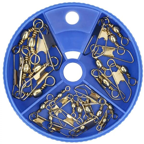 EAGLE CLAW Barrel Swivel with Safety Snap Assorted
