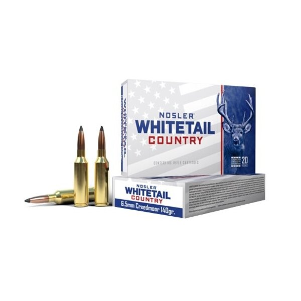 NOSLER 6.5 Creedmoor 140gr Solid Base Whitetail Country SP 20ct