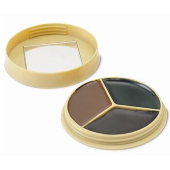 HME 3 Color Camo Face Paint Kit With Mirror
