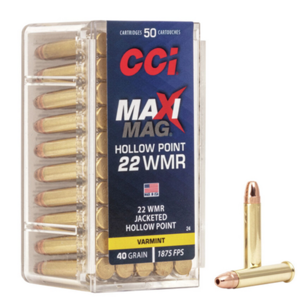 CCI 22 WMR 40GR JHP MAXI-MAG 50ct