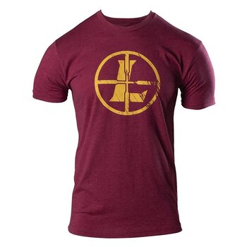 LEUPOLD Distressed Reticle T-SHIRT Cardinal Heather
