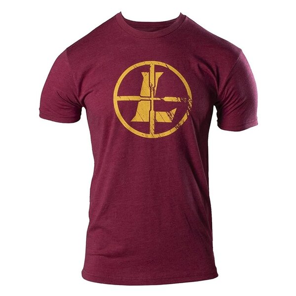 LEUPOLD Distressed Reticle T-SHIRT Cardinal Heather