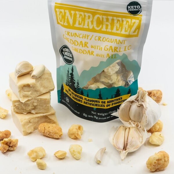 Enercheez CHEESE SNACK CRUNCHY Cheddar w Garlic
