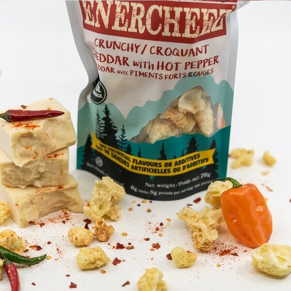 Enercheez CHEESE SNACK CRUNCHY Cheddar w Hot Pepper