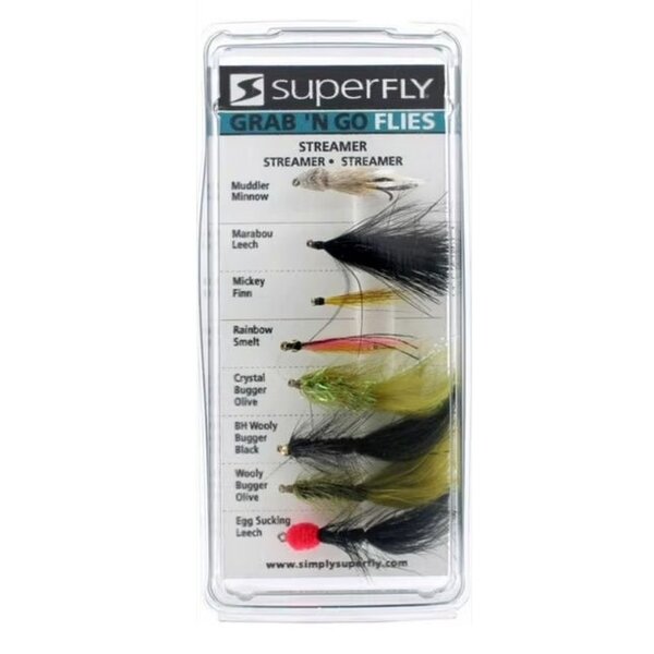 SUPERFLY Grab N Go Streamer Fly Assort 8pk