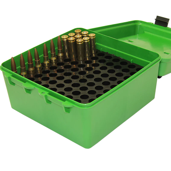 MTM DELUXE AMMO BOX 100rd HANDLE R-100 Series