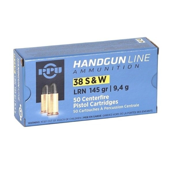 PPU 38 S&W 145gr LRN 50ct