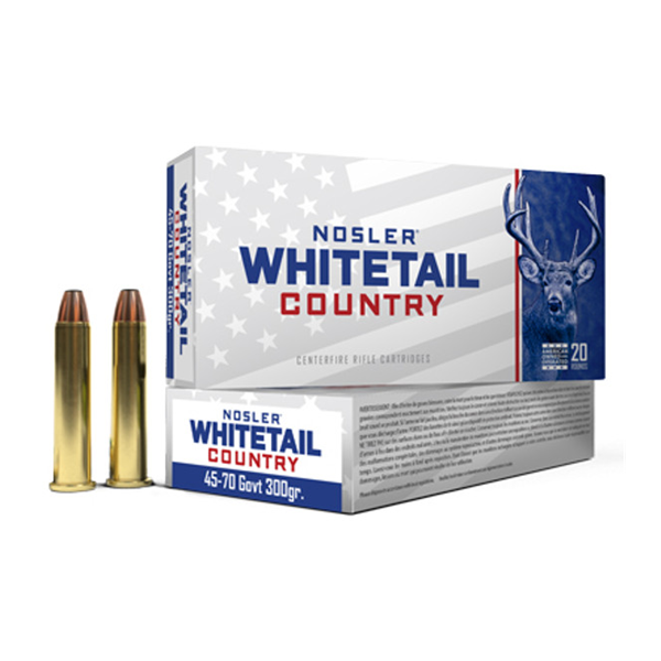 NOSLER 45-70 GOVT 300gr SW WHITETAIL COUNTRY 20ct
