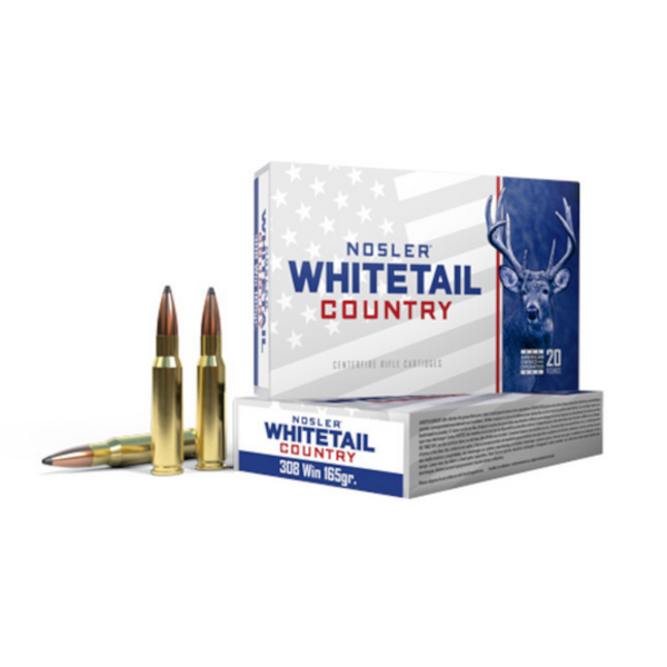 NOSLER 308 Win 165gr Solid Base SP Whitetail Country 20ct
