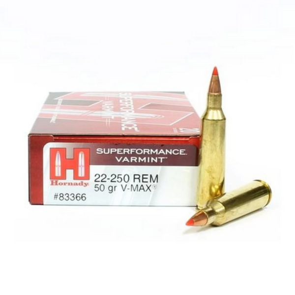 HORNADY 22-250 Rem 50gr V-MAX SUPERFORMANCE 20ct