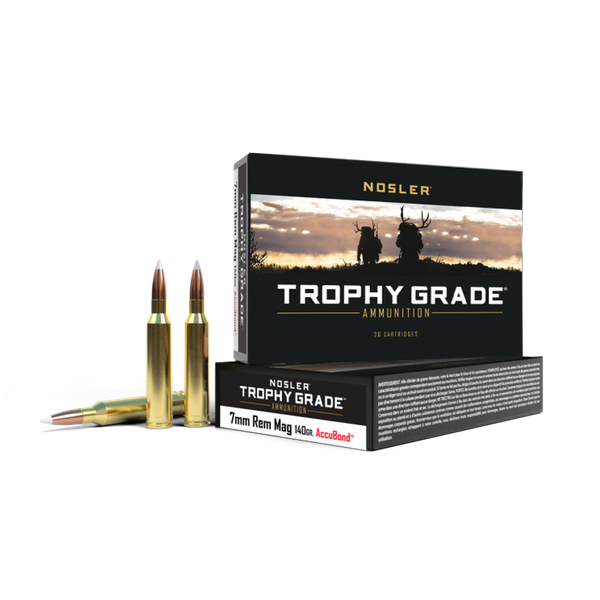 NOSLER 7mm REM MAG 140gr ACCUBOND TROPHY GRADE 20ct