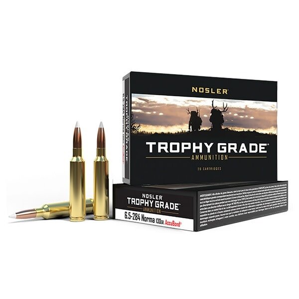 NOSLER 6.5x284 NORMA 130gr ACCUBOND TROPHY GRADE 20ct