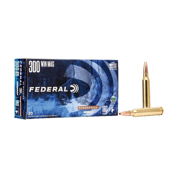 FEDERAL 300 WIN MAG 180gr COPPER HP POWER SHOK 20ct
