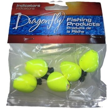 DRAGONFLY TAPERED STRIKE INDICATORS 5/8" Chartreuse 5pk