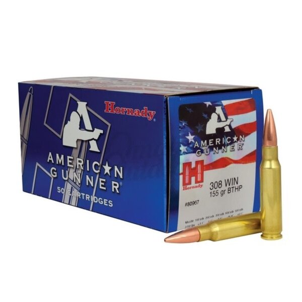 HORNADY 308 Win 155gr American Gunner BTHP 50ct