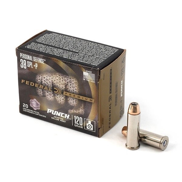 FEDERAL 38 Special +P 120gr PUNCH JHP PERSONAL DEFENSE 20ct