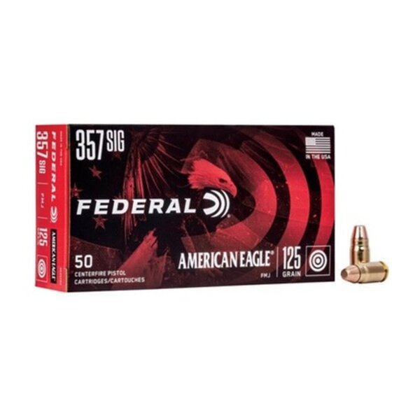 FEDERAL 357 SIG 125gr AE FMJ 20ct