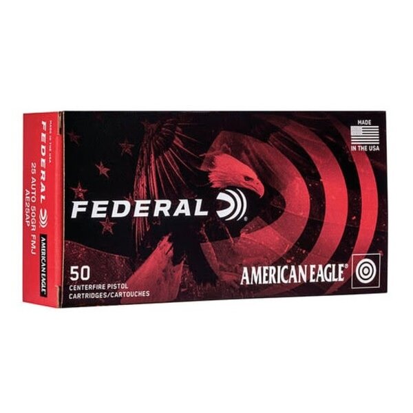 FEDERAL 25 AUTO 50gr FMJ 50ct