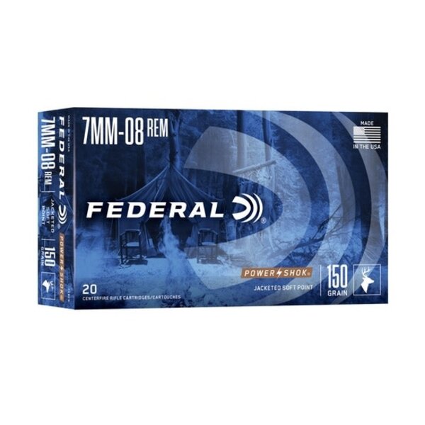 FEDERAL 7mm-08 REM 150gr JSP POWER SHOK 20ct