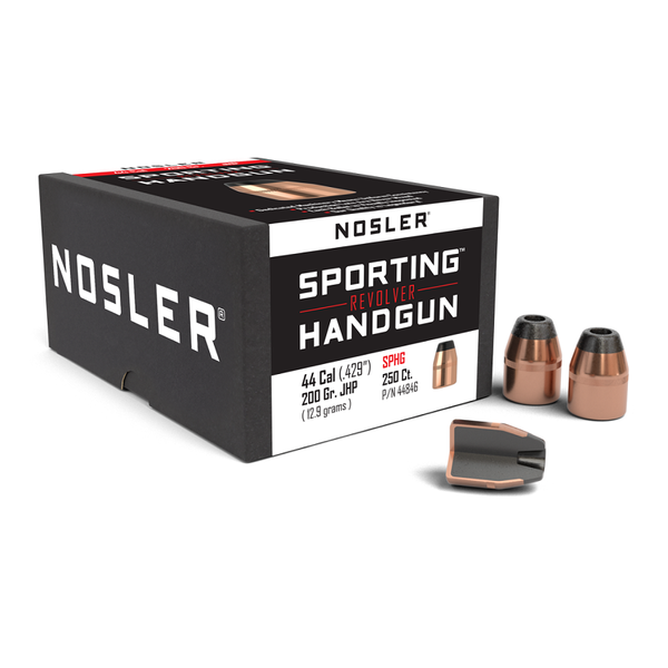 NOSLER BULLETS 44 Cal 200gr JHP SPORTING HANDGUN 250ct