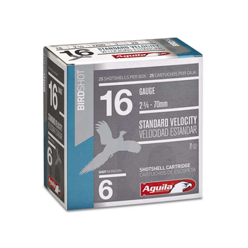 AGUILA 16ga 2-3/4 BIRD SHOT 6 SHOT 25ct