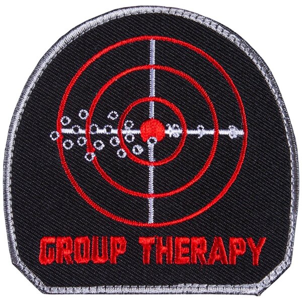 FOX OUTDOOR Patch Group Therapy Black/Red 3"x3"