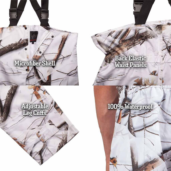 HUNTWORTH Ackley Lighweight Bib Overalls Snow Camo
