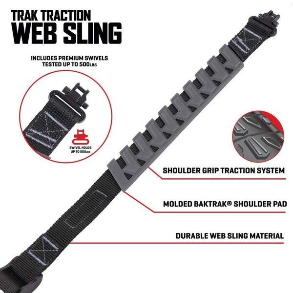 ALLEN Bak Trak Traction Rifle Sling  w/Swivels Black/Gray