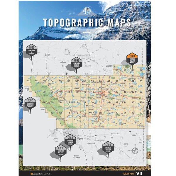 BACKROAD MAPS Central Alberta 6th Edition