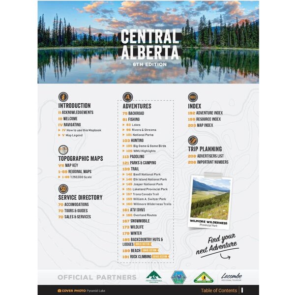 BACKROAD MAPS Central Alberta 6th Edition