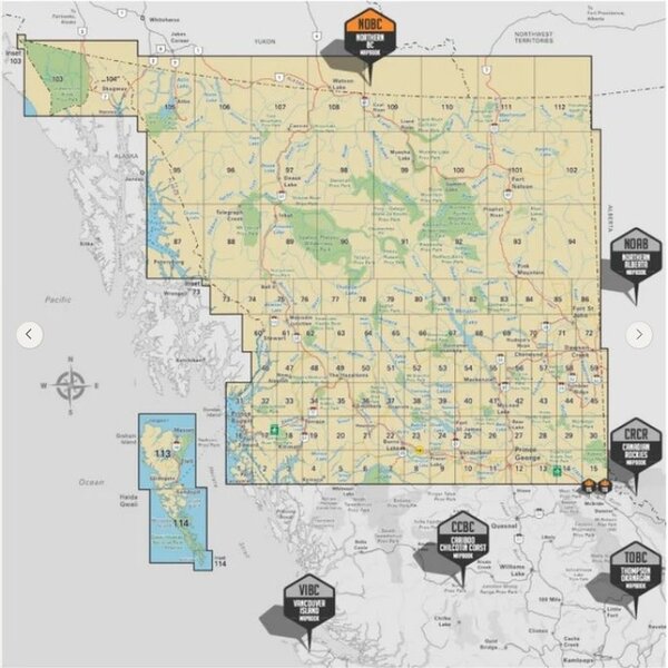 BACKROAD MAPS Northern BC 7th Edition