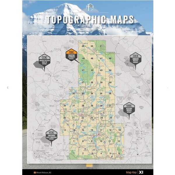 BACKROAD MAPS Thompson Okanagan BC 6th Edition