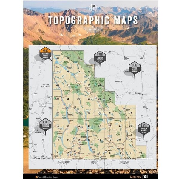 BACKROAD MAPS Kootany Rockies BC 9th Edition