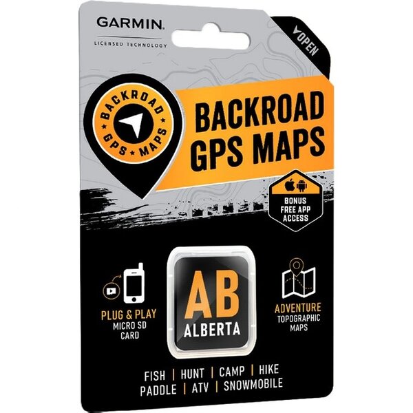 BACKROAD MAPS Alberta GPS Maps SD For Garmin