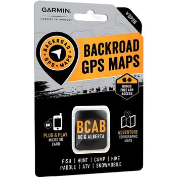 Backroad Maps British Columbia & Alberta Combo GPS Maps For Garmin