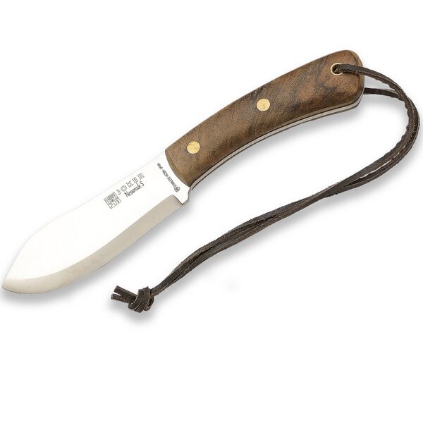 JOKER KNIVES Nessmuk Walnut Handle with Firesteel