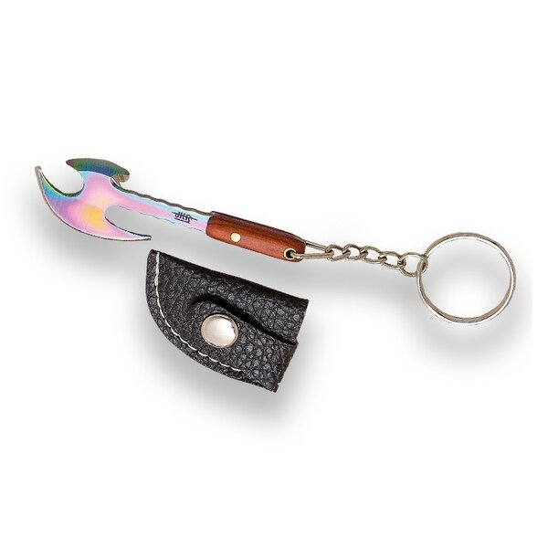JOKER KNIVES Viking Ax Rainbow Keychain