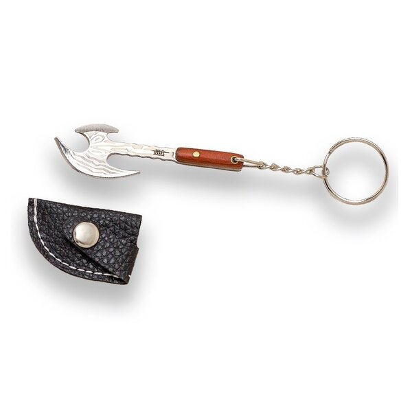 JOKER KNIVES Viking Ax Wooden Handle Keychain