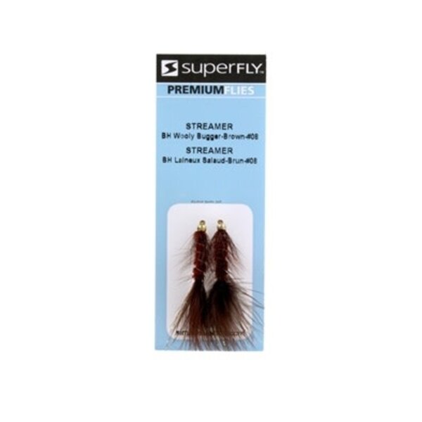 SUPERFLY Streamer BH Wooly Bugger Brown #08