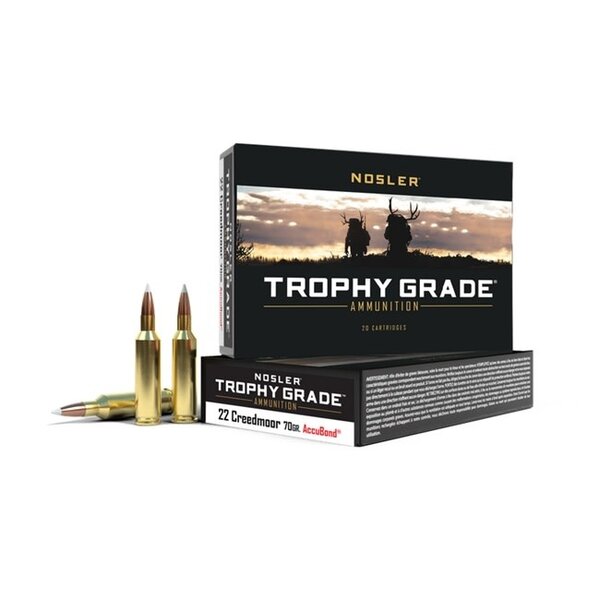 NOSLER 22 Creedmoor 70gr Accubond Trophy Grade 20ct