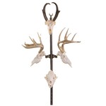 SKULL HOOKER Trophy Tree Shoulder Pedestal Mount Black